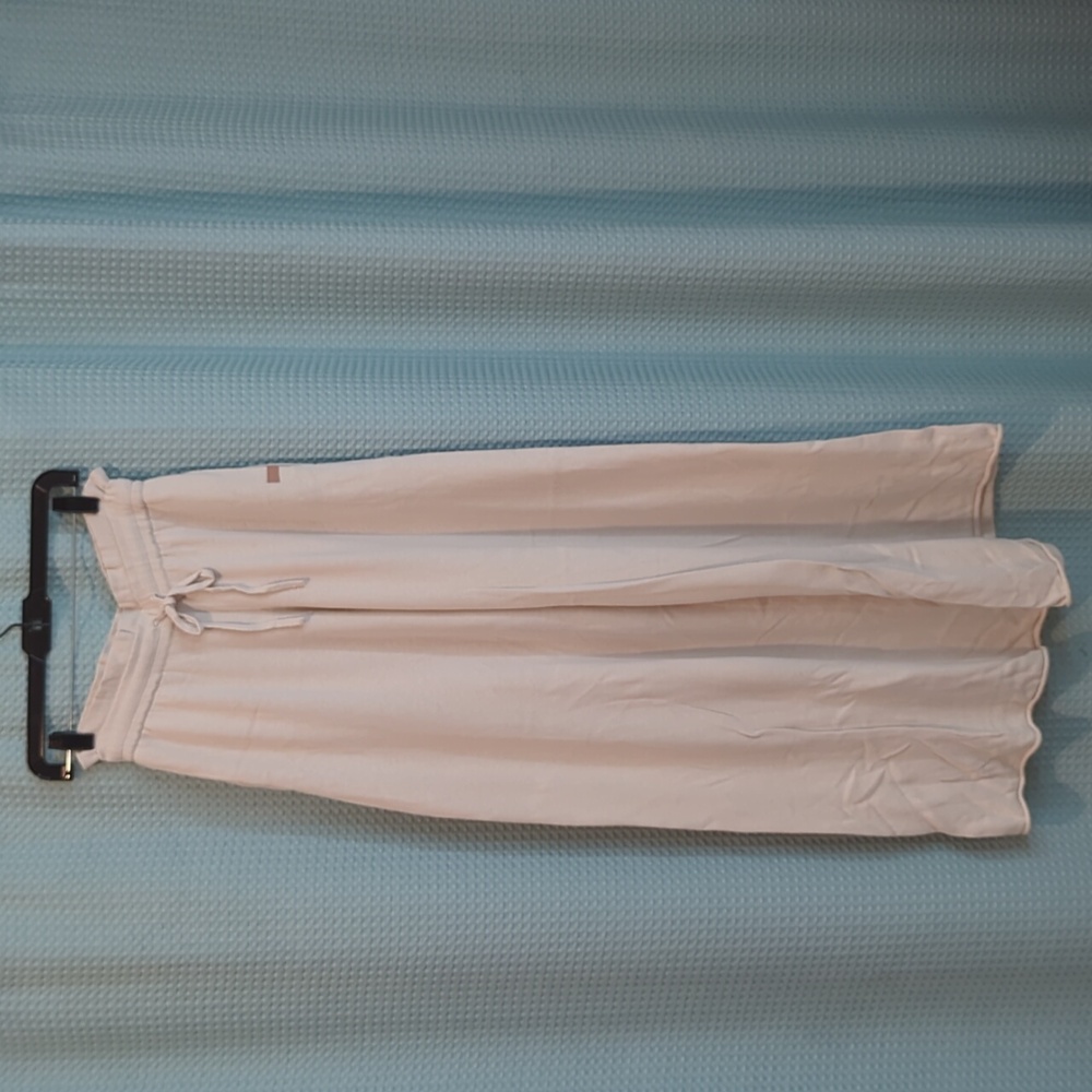 GUC XS TALL Lunya cozy cotton silk wide leg pants in cloud ☁️☁️☁️